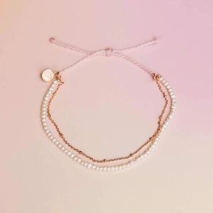 PURA VIDA BITTY PEARL CHAIN ANKLET